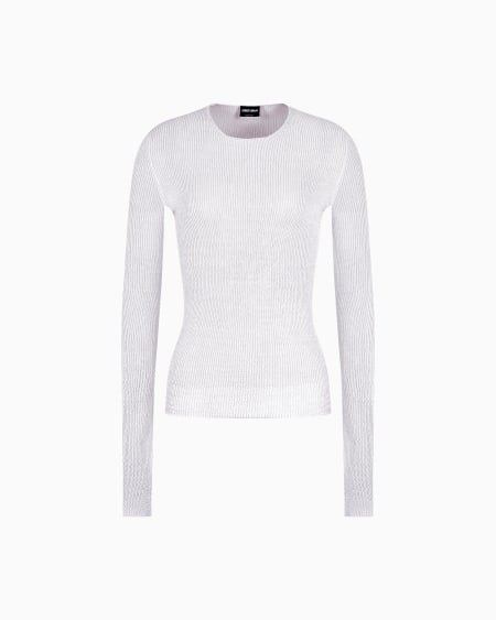 a|x armani exchange Stretch viscose blend crew-neck jumper