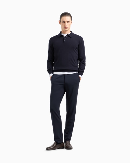 A|x Armani Exchange Stretch Viscose Jersey Jumper With Crew Neck And Long Sleeves