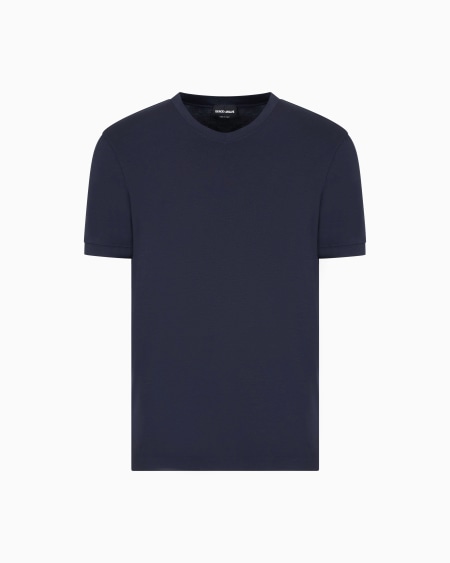 a|x armani exchange Stretch viscose jersey V-neck Icon T-shirt