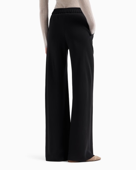 A|x Armani Exchange Triple Silk Georgette Flared Trousers