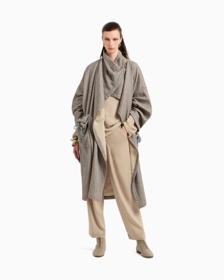 A|x Armani Exchange Triple Silk Georgette Straight Trousers