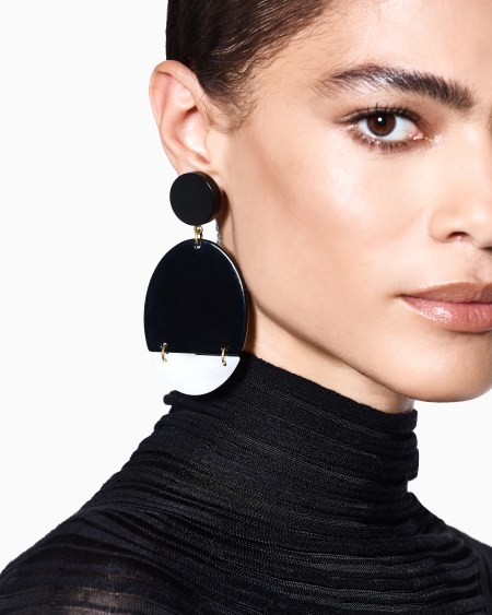 A|x Armani Exchange Two-tone Resin Clip-on Pendant Earrings