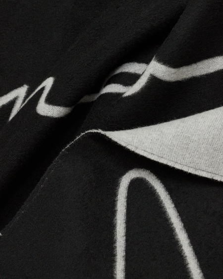 A|x Armani Exchange Two-tone Wool And Silk Scarf With Signature Logo