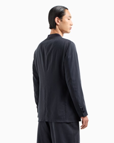 A|x Armani Exchange Upton Line Silk-blend Tuxedo Jacket