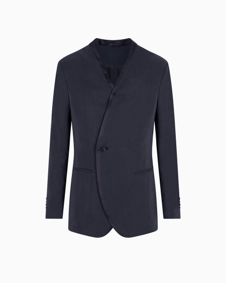 a|x armani exchange Upton Line silk-blend tuxedo jacket