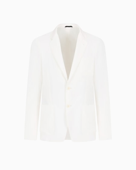 a|x armani exchange Upton Line single-breasted jacket in a silk-blend twill