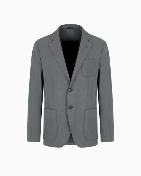 a|x armani exchange Upton Line single-breasted jacket in washed silk