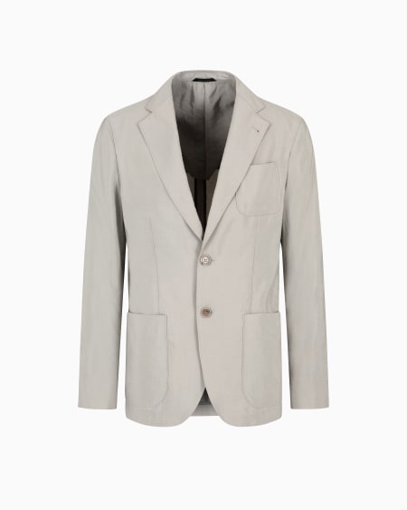 a|x armani exchange Upton Line single-breasted jacket in washed silk