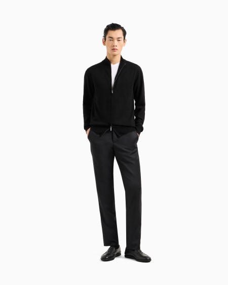 A|x Armani Exchange V-neck T-shirt Icon In Stretch Viscose Jersey