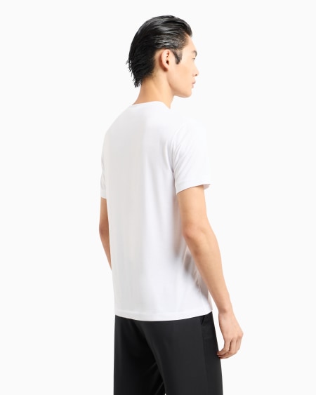 A|x Armani Exchange V-neck T-shirt Icon In Stretch Viscose Jersey