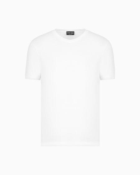 a|x armani exchange V-neck T-shirt Icon in stretch viscose jersey