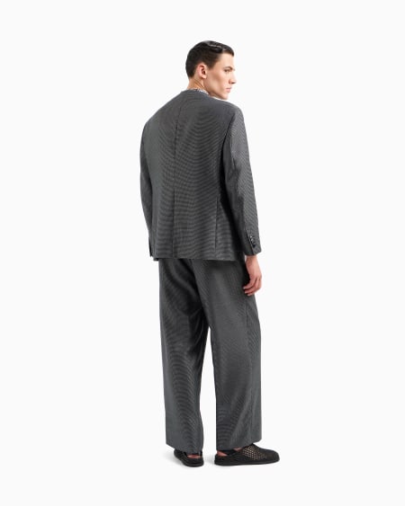 A|x Armani Exchange Virgin Wool And Silk Single-breasted Suit