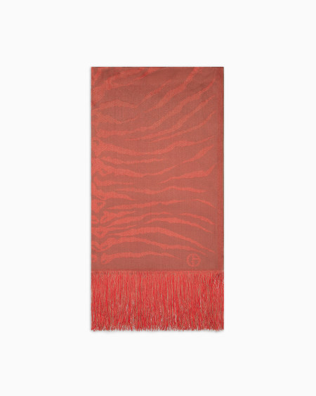 a|x armani exchange Viscose and silk blend jacquard stole