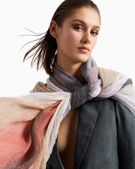 A|x Armani Exchange Viscose And Silk Jacquard Stole