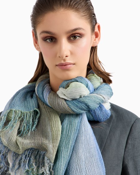 A|x Armani Exchange Viscose And Silk Jacquard Stole