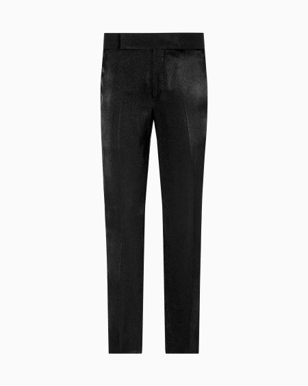 A|x Armani Exchange Viscose-blend Flat-front Trousers