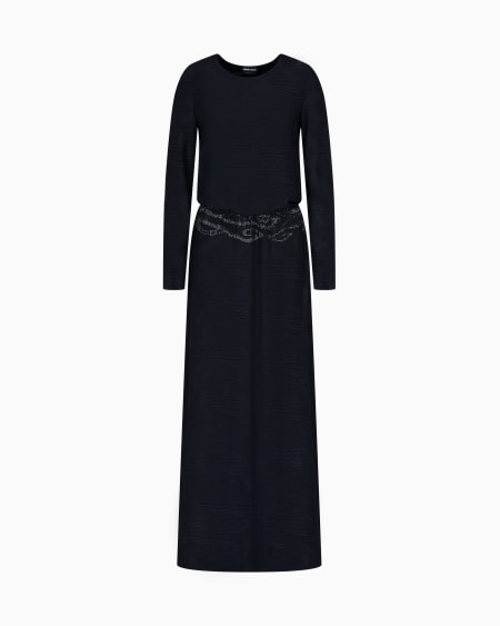 a|x armani exchange Viscose jacquard jersey long dress
