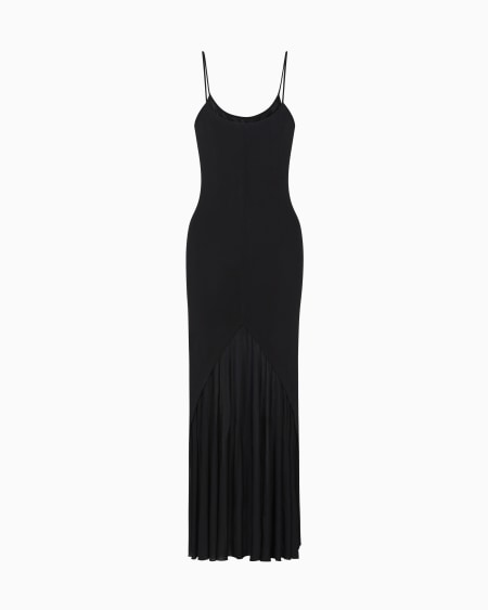 a|x armani exchange Viscose jersey interlock long dress