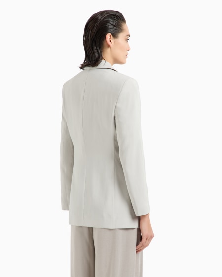 A|x Armani Exchange Washed Silk Single-breasted Jacket