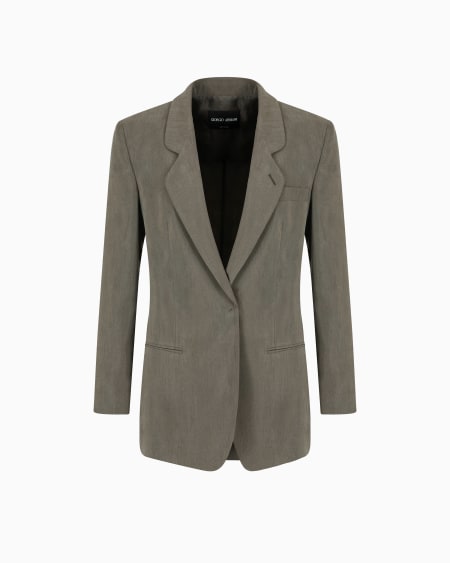 a|x armani exchange Washed silk single-breasted jacket