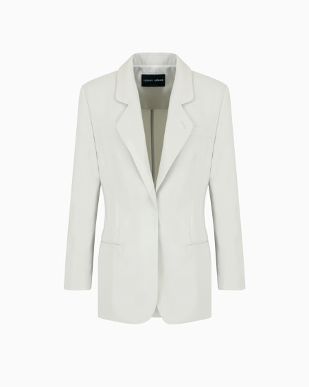 a|x armani exchange Washed silk single-breasted jacket