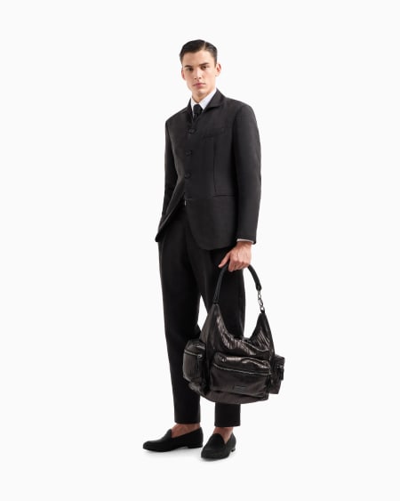 A|x Armani Exchange Washed Silk Single-dart Trousers