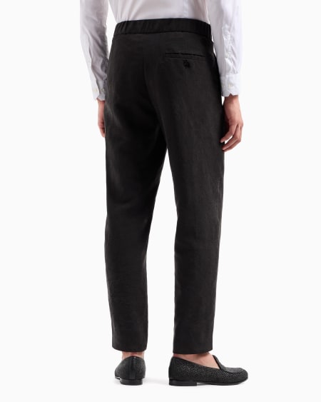 A|x Armani Exchange Washed Silk Single-dart Trousers