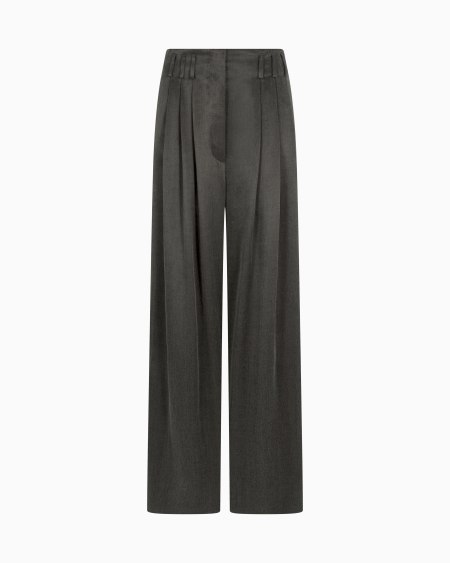 a|x armani exchange Wide-leg viscose and cupro trousers