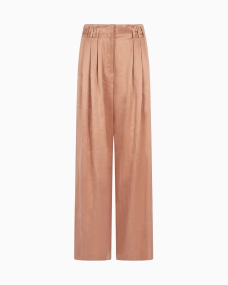 a|x armani exchange Wide-leg viscose and cupro trousers