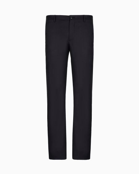 a|x armani exchange Wool and cashmere gabardine trousers