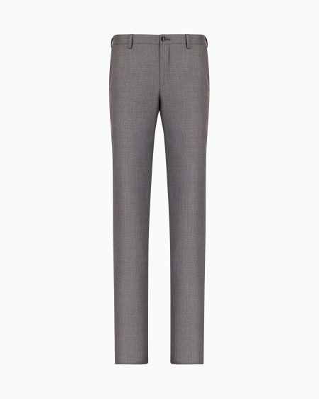 a|x armani exchange Wool and cashmere gabardine trousers