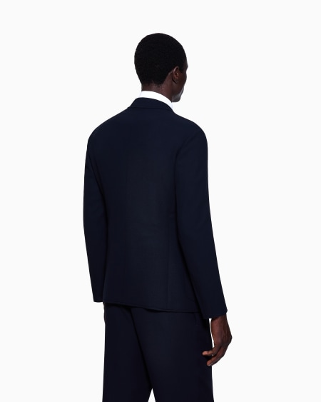 A|x Armani Exchange Wool Crêpe Single-breasted Jacket