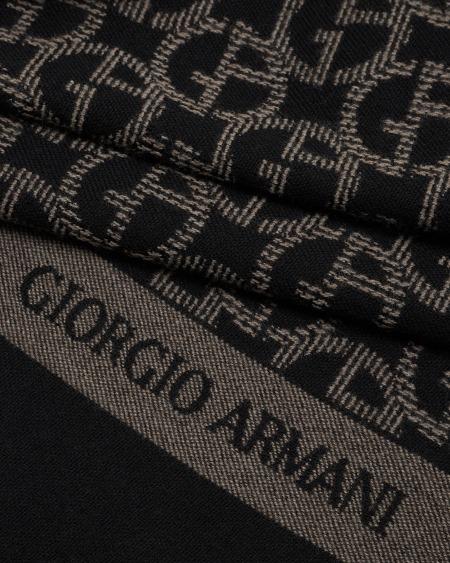 A|x Armani Exchange Wool Scarf With Jacquard Monogram
