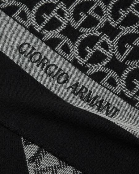 A|x Armani Exchange Wool Scarf With Jacquard Monogram