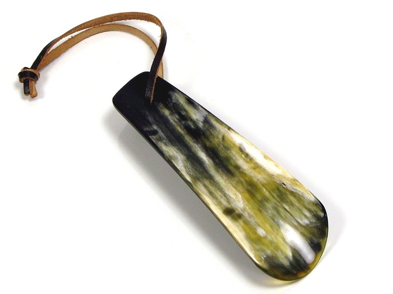 abbeyhorn 4" Travel Shoehorn with Leather Thong