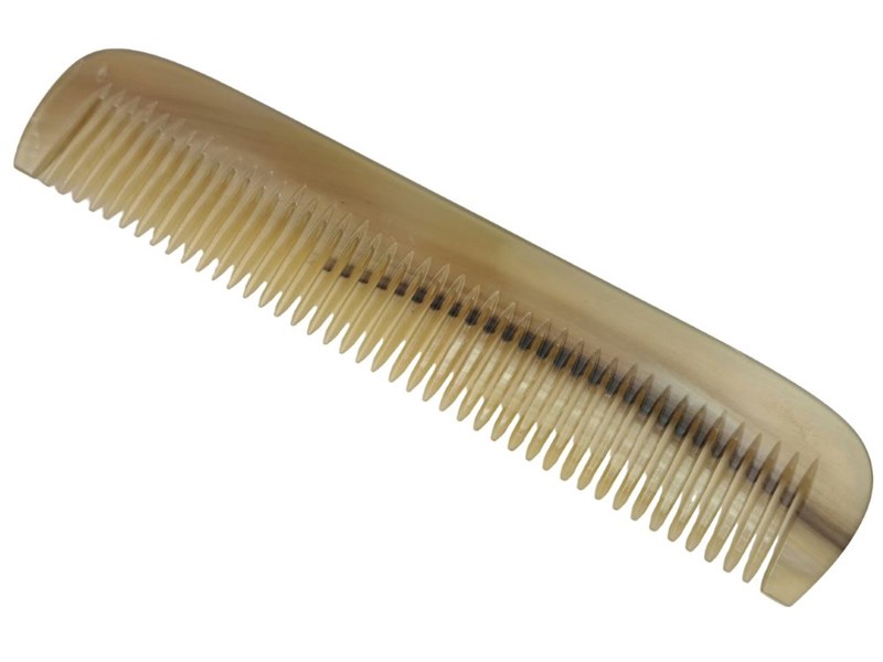 abbeyhorn 6 1/2" Cow Horn Single Toothed Comb