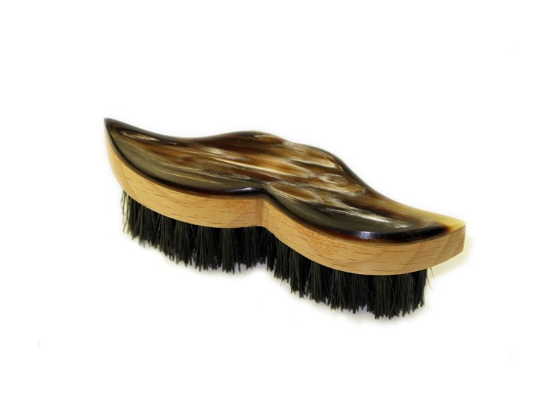 abbeyhorn Beech Wood & Horn Moustache Brush