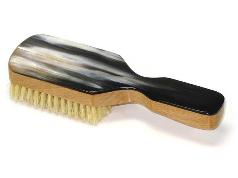 abbeyhorn Beechwood & Horn Handled Hair Brush