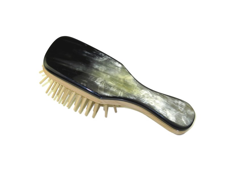 abbeyhorn Beechwood & Horn Pocket Hairbrush