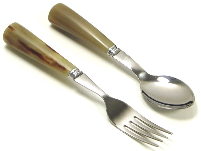 abbeyhorn Children's First Cutlery Set - Cow Horn