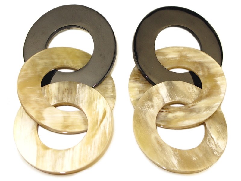 abbeyhorn Circle Links Horn Earrings