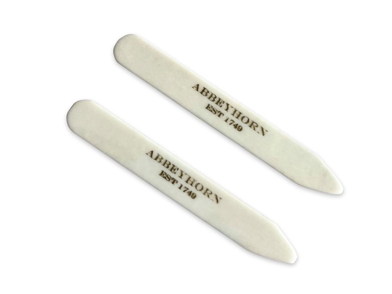 abbeyhorn Collar Stiffeners - Bone - 56mm