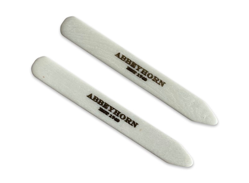 abbeyhorn Collar Stiffeners - Bone - 65mm