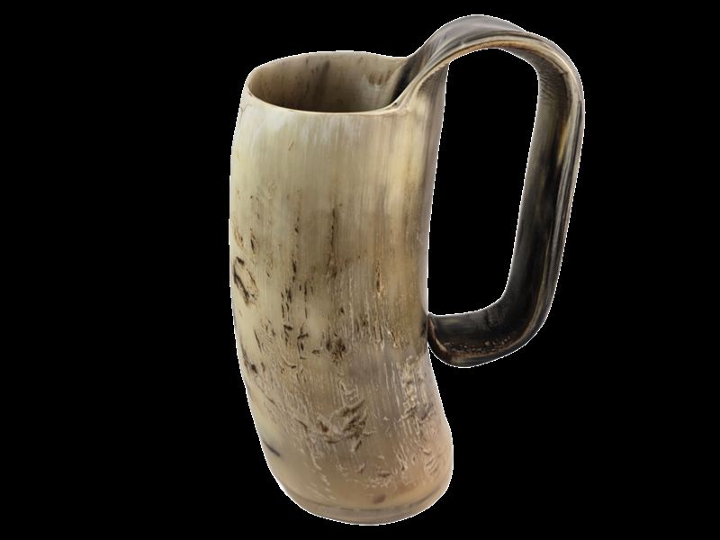 abbeyhorn Cow Horn Soldiers Mug - Rough - 1/2 Pint