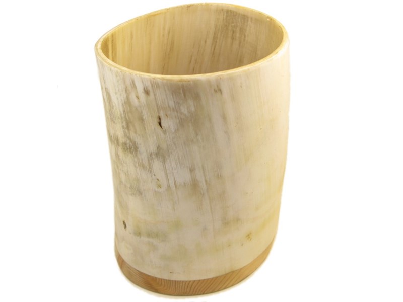 abbeyhorn Cow Horn Storage Pot - Polished - Tall