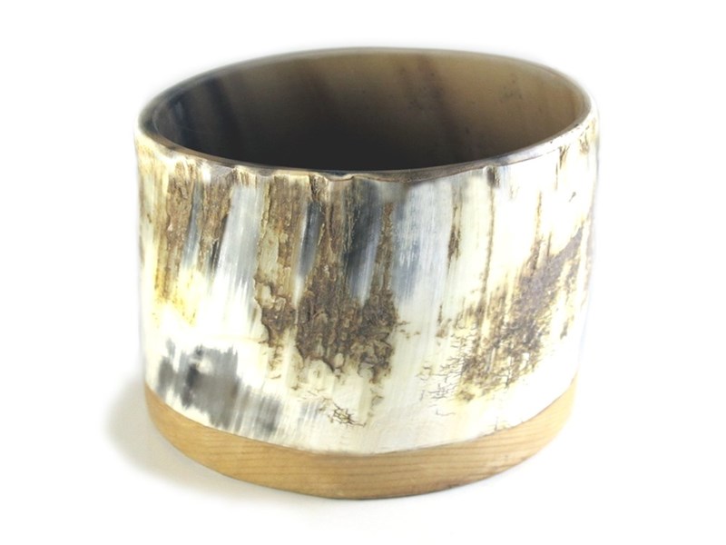 abbeyhorn Cow Horn Storage Pot - Rough - Short