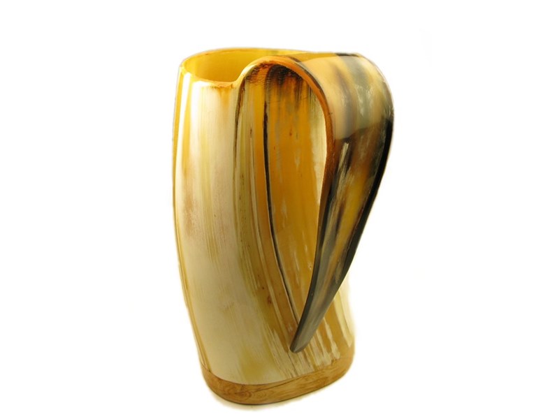 abbeyhorn Cow Horn Viking Mug - Polished - 1/2 Pint