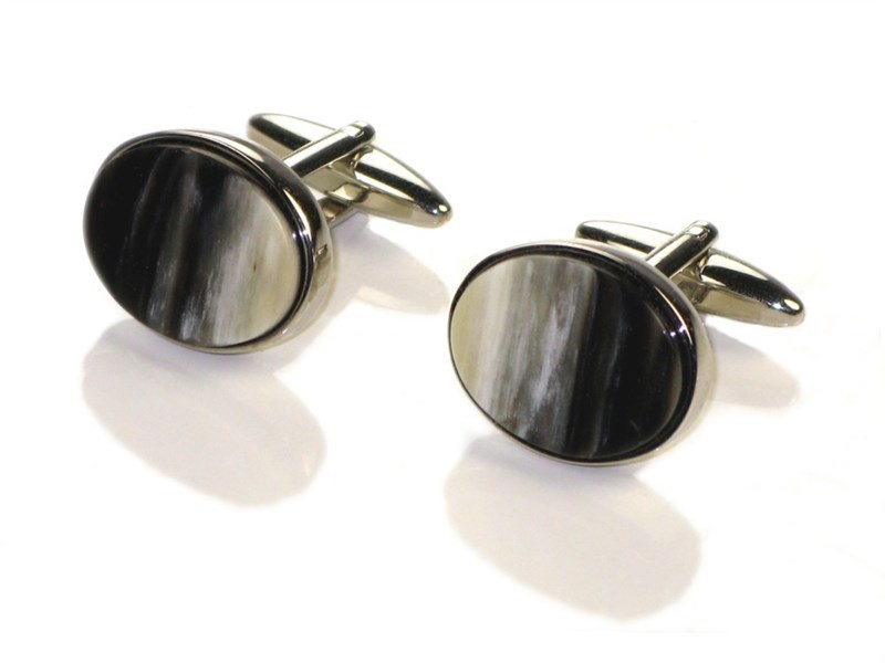 abbeyhorn Cufflinks - Oval - Cow Horn