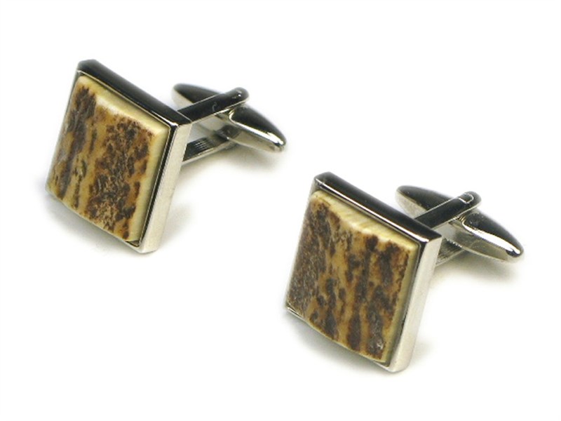 abbeyhorn Cufflinks - Square - Stag Antler
