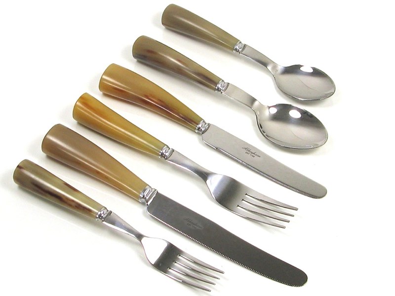 abbeyhorn Dinner Set - Cow Horn - 6 Piece